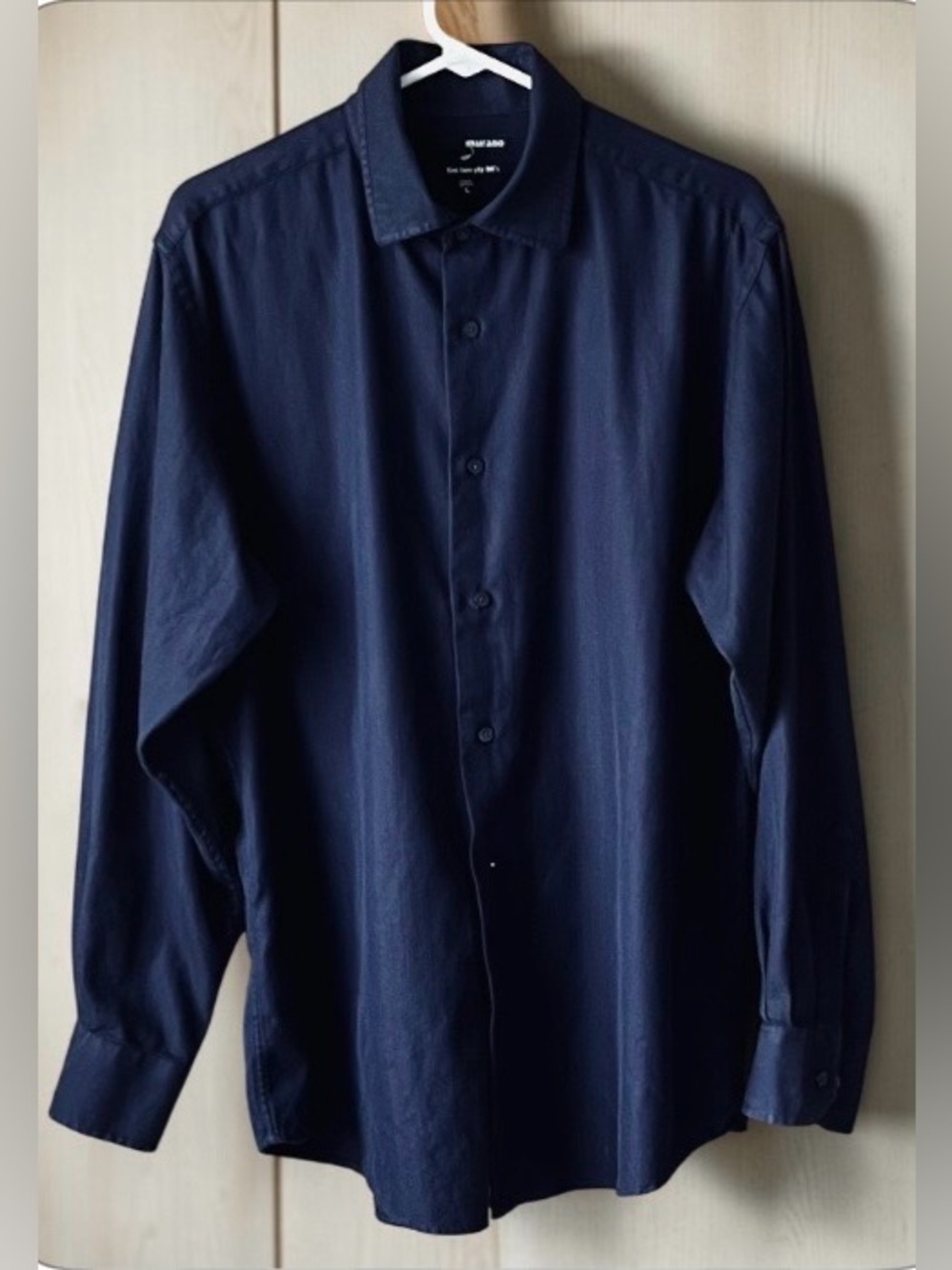 Murano Men's Dark Navy Button-Down Dress Shirt
